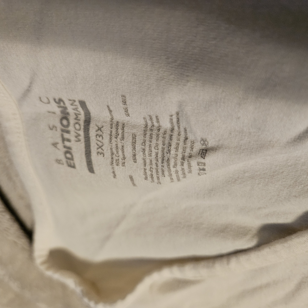 Basic Editions Women's Cream Top